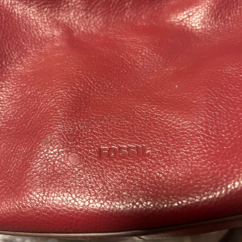 Fossil Red Crossbody Bag